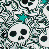 Haze | 9″ Skulls Bubble Glass Bong – Charcoal Black (Mini-P)
