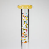 Haze | 9″ Lab Flower Beaker Glass Bong – Jade Yellow (Mini-Q)