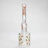 Haze | 10″ Skull & Red Roses Glass Bong – Pink (Mini-S)