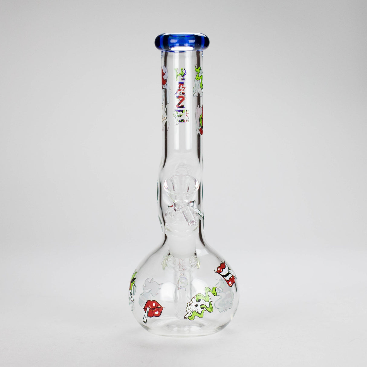 Haze | 9″ Smoking Zig-Zag Glass Bong – Blue (Mini-T)