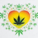 Haze | 9″ Heart Leaf Double Bubble Base Glass Bong with Color Lip – Amber (Mini-U)