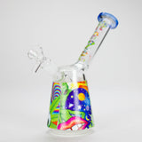 Haze 7″ Aliens Trip Glass Bubbler – Light Blue (Mini-C)