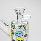 Haze | 7″ Skull Glass Bubbler – Charcoal Black (Mini-H)
