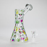 Haze | 7″ Skull Glass Bubbler – Charcoal Black (Mini-H)