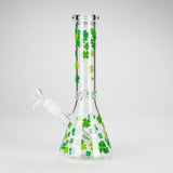 10" Lucky Clover Glass Beaker Bong – 14mm Bowl Joint