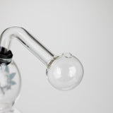 6" Flat Mush Mix Sticker Glass Oil Burner Pipe – Unique Double Bubble Design