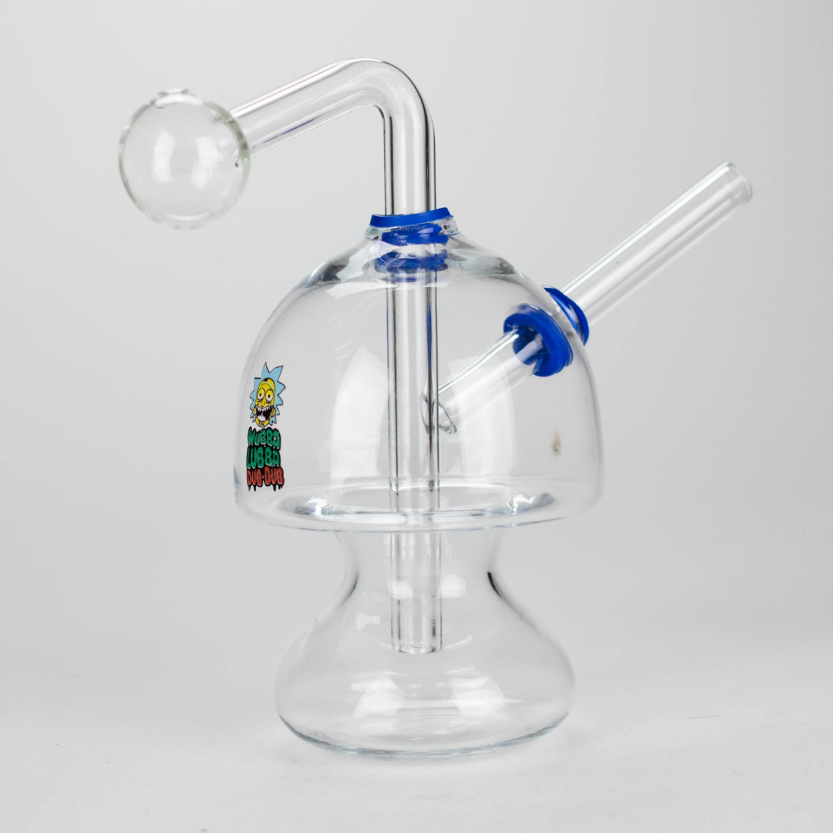 6" Mushroom Mix Sticker Glass Oil Burner Pipe – Unique Borosilicate Dome Design