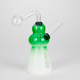 6" Flat Bottom Skull Glass Oil Burner – Compact Design with Assorted Colors