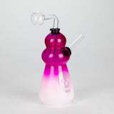 6" Round Bottom Skull Glass Oil Burner – Compact Design with Assorted Colors