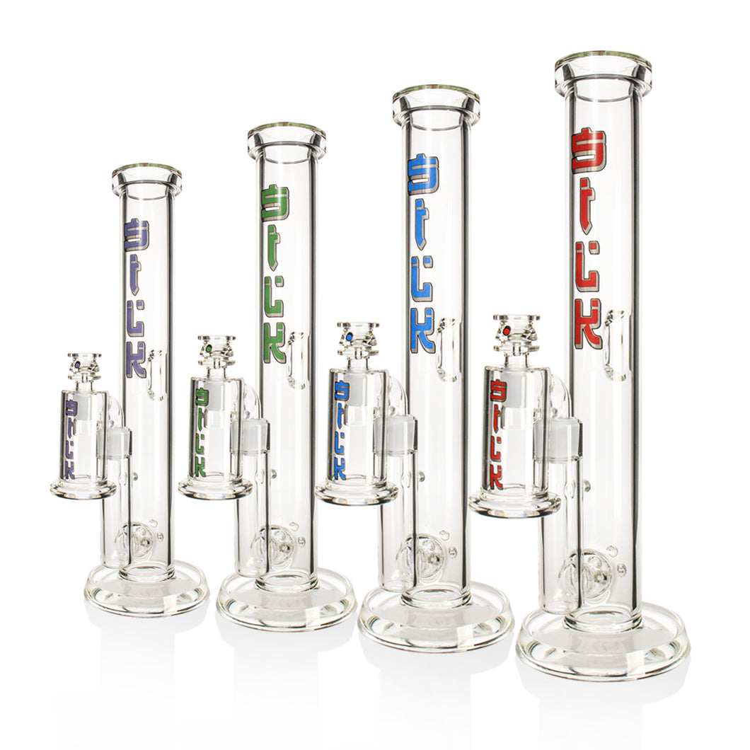 17" 10mm Straight Tube with Triple Inline Perc and Ash Catcher