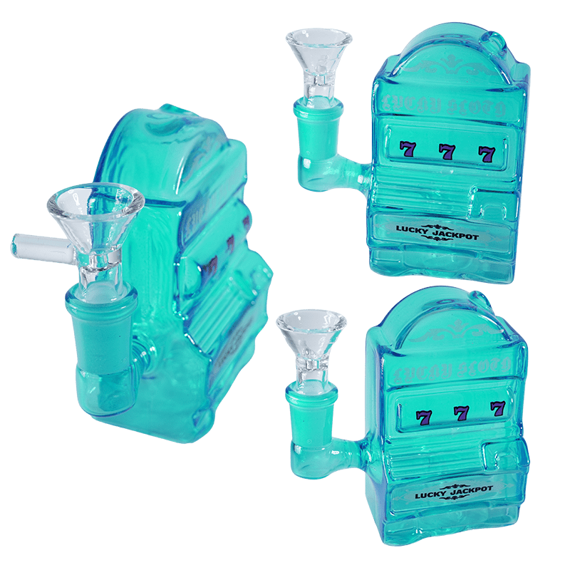 4″ Lucky Jackpot Mini Water Pipe with 14mm Glass Bowl – Blue [SMKZ175]