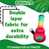 Bo da Bong - Parody Plush Rasta Color Squeaker Dog Toy - 9"