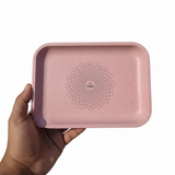 TBBC Rose Bliss Eco Rolling Tray | 100% Biodegradable Pulp | Wholesale Bulk