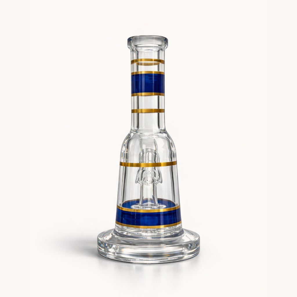 Mini Crown 6" Circ Perc Glass Bong – Compact Percolator Bong