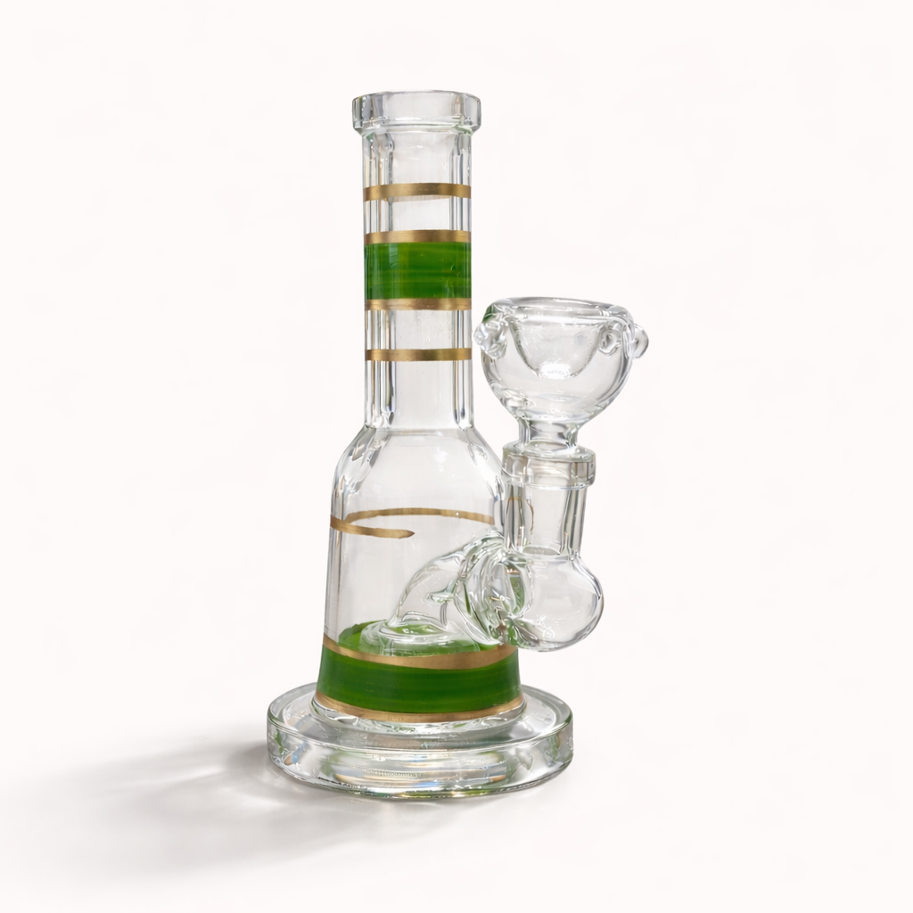 Mini Crown 6" Circ Perc Glass Bong – Compact Percolator Bong