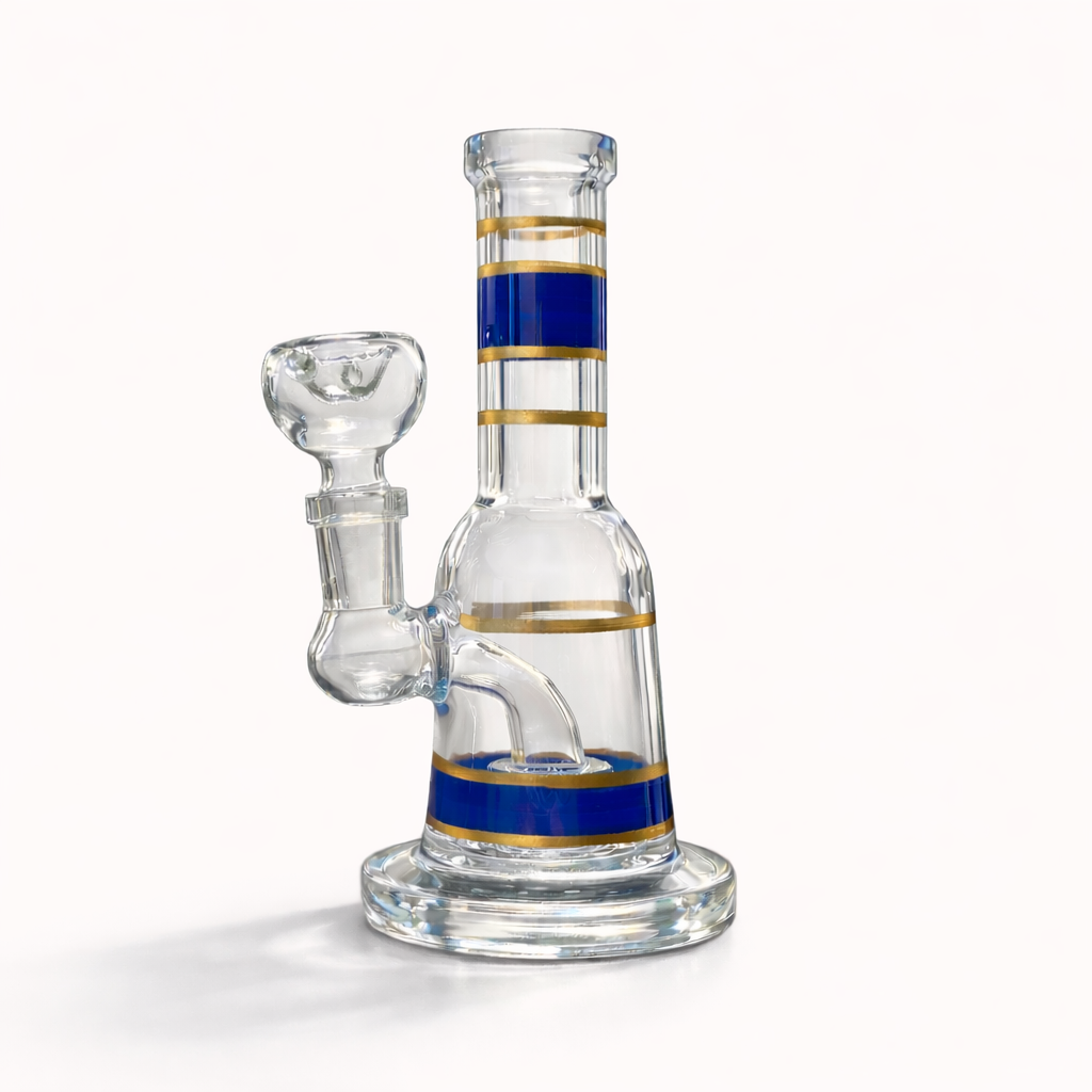 Mini Crown 6" Circ Perc Glass Bong – Compact Percolator Bong