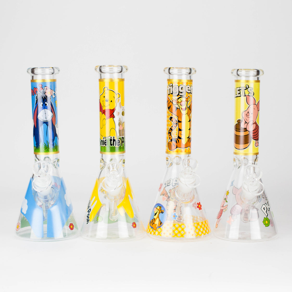 10" Cute Animals Design Beaker Glass Bong