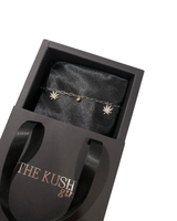 SILVER CANNABIS CHARMED BRACELET