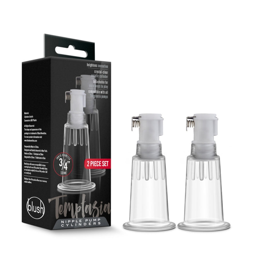 Blush - Temptasia - Nipple Pumping Cylinders Set of 2 (0.75" Dia)