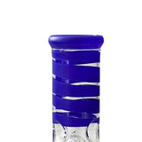 8” Color Spiral Beaker Bong – Built-In Perc