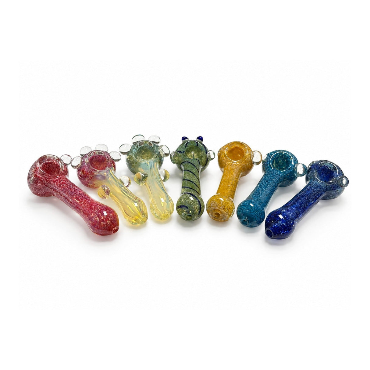 5" Bubble Dot Glass Hand Pipe Display Jar – 20 Count