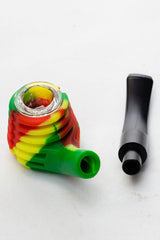 Sherlock Silicone pipe in display with glass bowl-WP134 - Display of 6