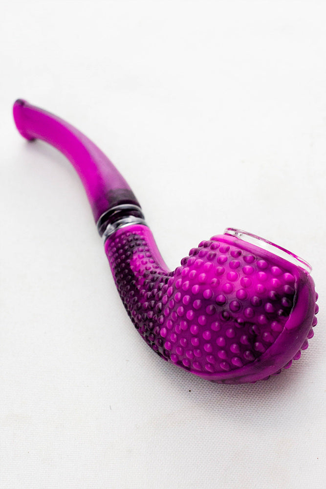 Sherlock Silicone pipe in display with glass bowl-WP164 - Display of 6
