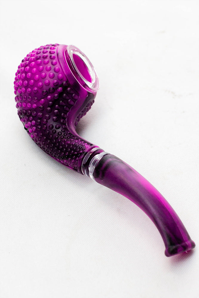 Sherlock Silicone pipe in display with glass bowl-WP164 - Display of 6