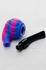 Sherlock Silicone pipe in display with glass bowl-WP139 - Display of 6