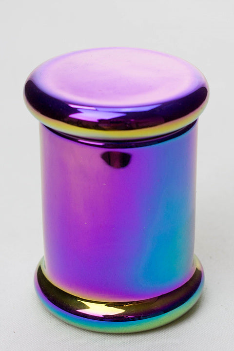 Heavy duty Glass stash 3 oz. Jars in a display case - 12 jars