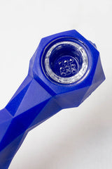 Silicone hand pipe with multi holes glass bowl ( GP1538 )