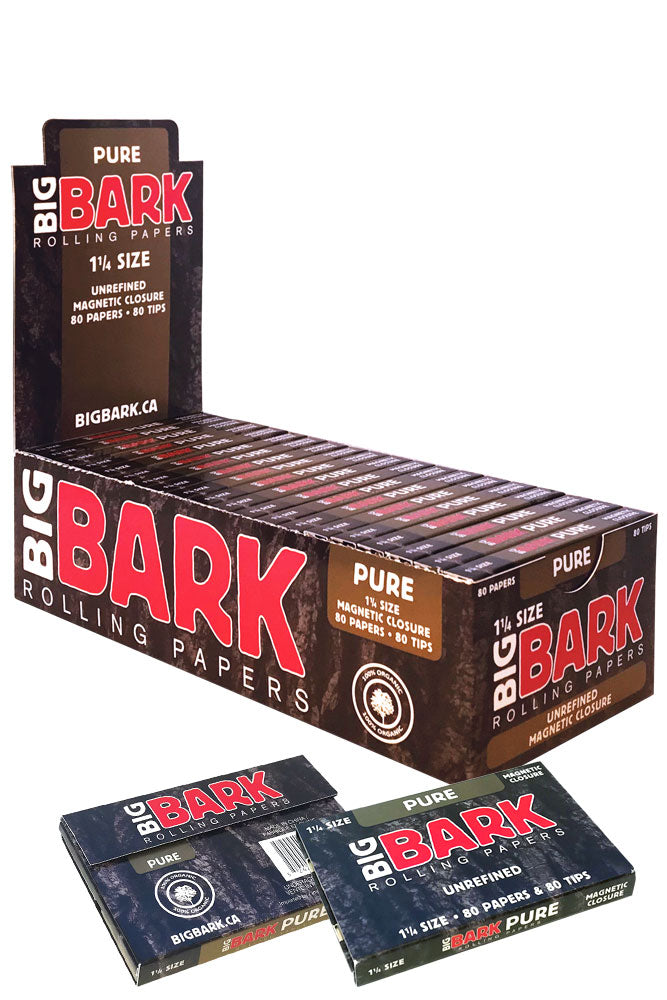 BIGBARK Organic Pure unrefined Rolling paper - 20 packs