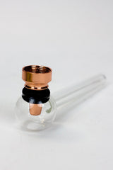 5.5" Glass tube pipe TP001 with metal screen Box of 24