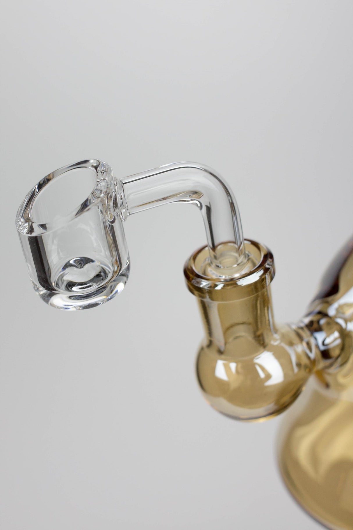 6" 2-in-1 fixed 3 hole diffuser bell Metallic tinted bubbler
