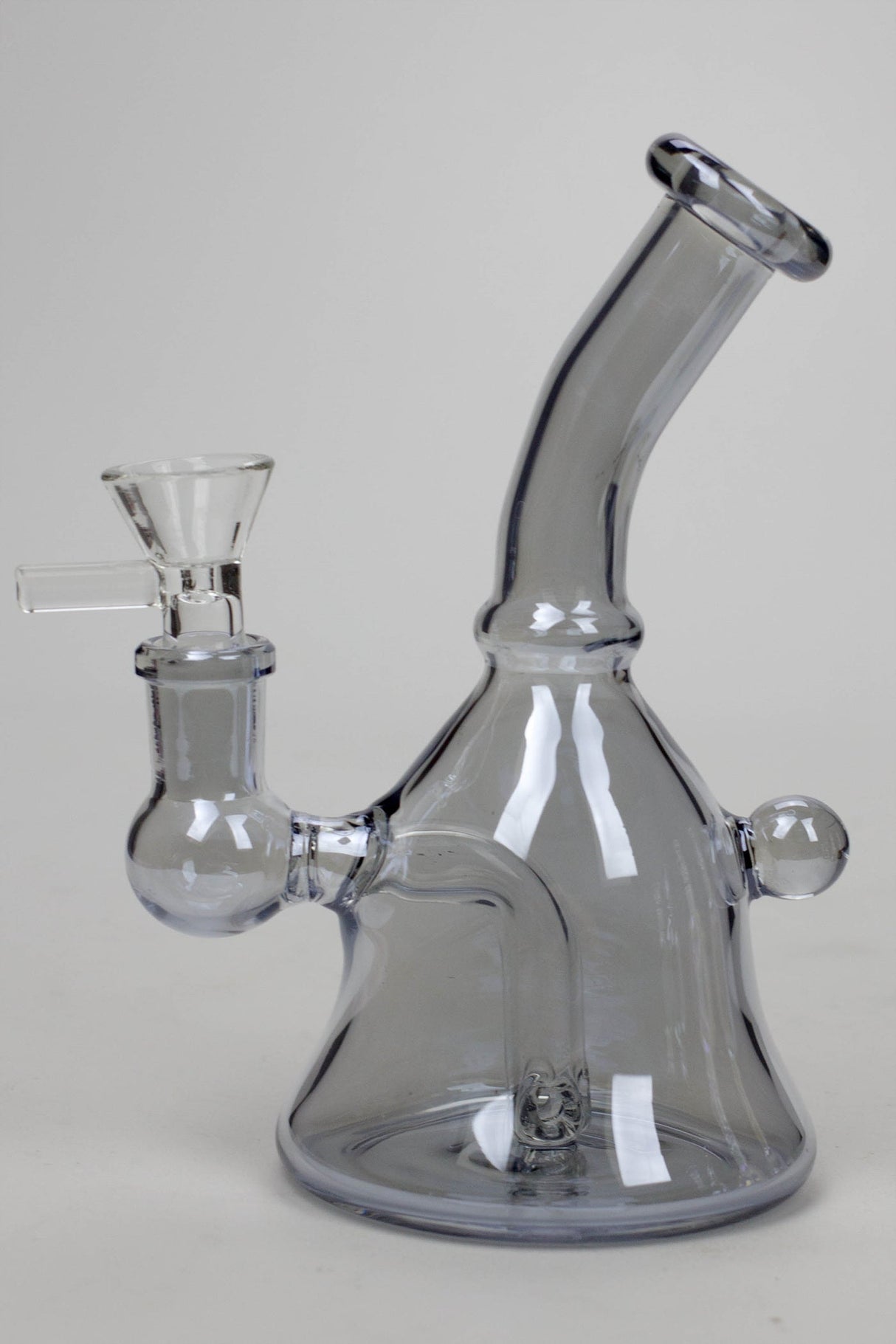 6" 2-in-1 fixed 3 hole diffuser bell Metallic tinted bubbler