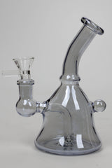 6" 2-in-1 fixed 3 hole diffuser bell Metallic tinted bubbler