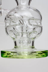 6" Genie Double glass recycle rig with shower head diffuser