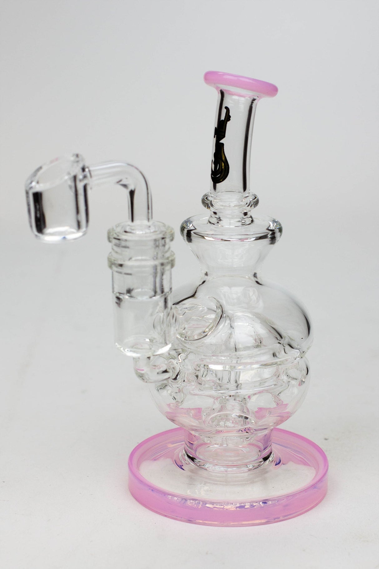 6" Genie Double glass recycle rig with shower head diffuser