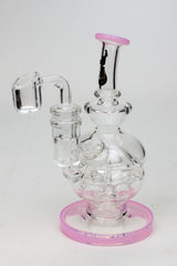 6" Genie Double glass recycle rig with shower head diffuser