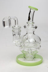 6" Genie Double glass recycle rig with shower head diffuser