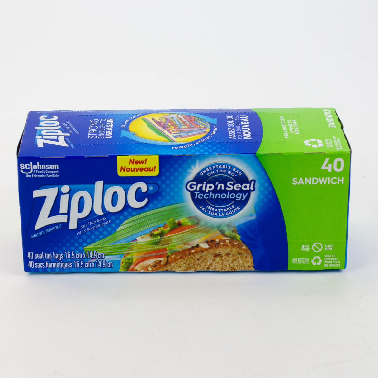 Ziploc® Sandwich Bags Box of 40