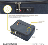 Herb & Mary | Smell Proof Accessories Storage Stash Case w/Integrated Combo Lock (Large)