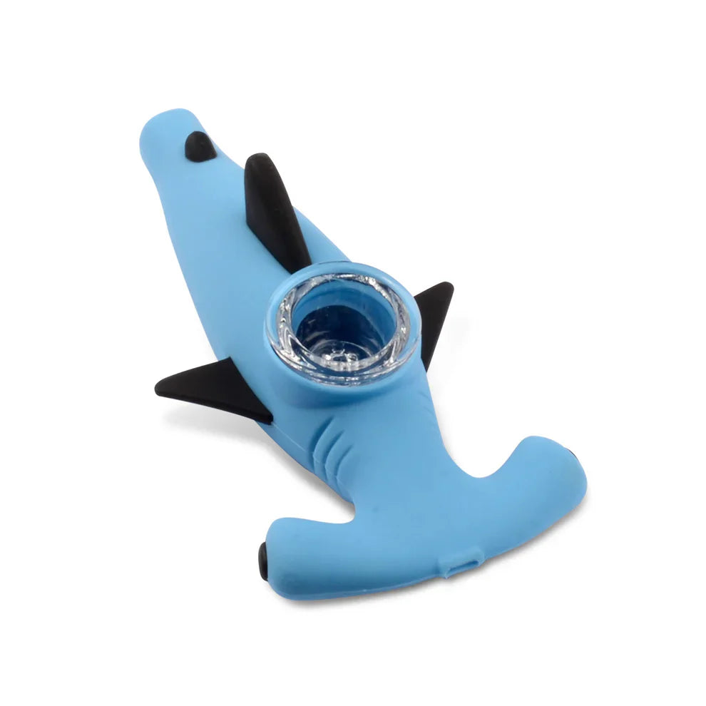 LIT® Silicone | 5" Hammerhead Shark Hand Pipe TS124B
