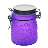 Spider Web Design Glass Storage Jar – Purple-Multiple Sizes Available [SMKZ-139]