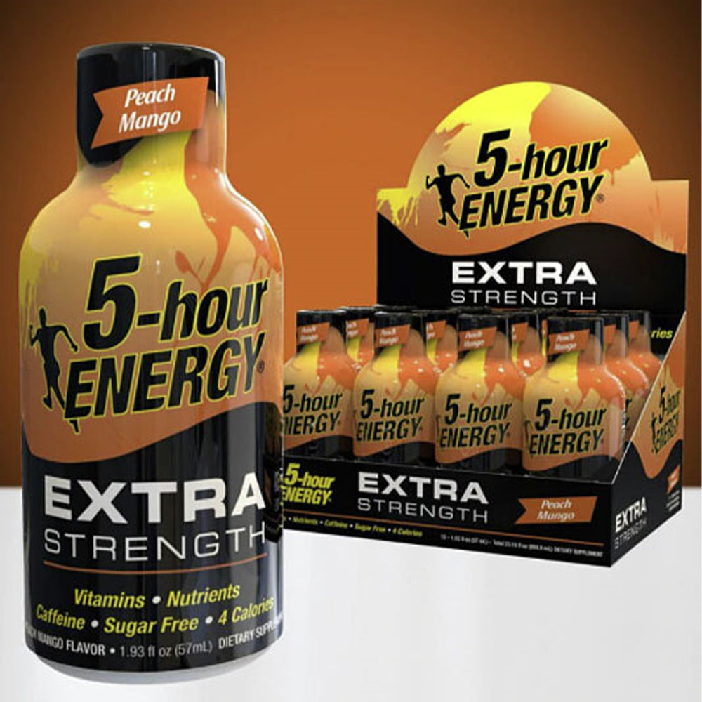 Peach Mango Flavor Extra Strength 5-hour ENERGY Drink - pack of 12
