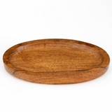 TBBC | Natural Hardwood oval Rolling Tray