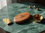 TBBC | Natural Hardwood oval Rolling Tray