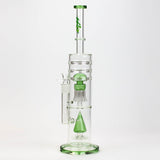 17" H2O dual diffuser glass water bong [H2O-5002]