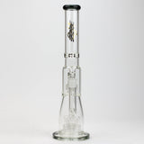 17.5" H2O glass water bong with shower head percolator [H2O-5003]