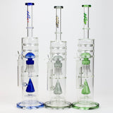 17" H2O dual diffuser glass water bong [H2O-5002]
